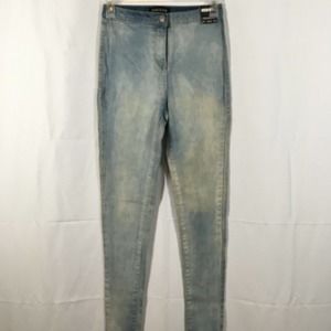 NWT Parisian Jeans Womens‎ Sz 4 Light Wash High Rise Skinny Zipper